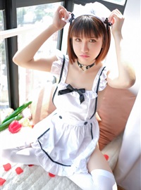 Maid outfit uniform temptation proud jiao meng Ming yan as a person tomato cucumber welfare picture(4)